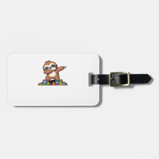 Etiqueta De Bagagem Lindo Sloth Dabbing Conscientização do Autismo Cri