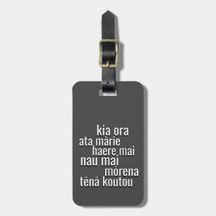 ETIQUETA DE BAGAGEM LÍNGUA NZ MĀORI AOTEAROA NEW ZEALAND KIWI