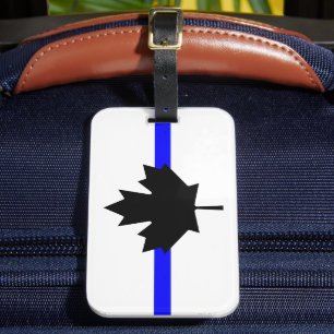 Etiqueta De Bagagem Linha azul fina - Versão do Canadá