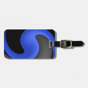 Etiqueta De Bagagem Linha Azul Fino