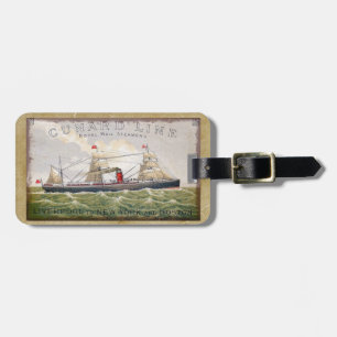Etiqueta De Bagagem Linha navios de Cunard do vintage de Royal Mail