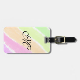 Etiqueta De Bagagem Linhas de cores do stripper do arco-íris adicionam