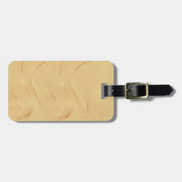 Etiqueta De Bagagem Linhas de Ouro Fluido Arte de Fundo Abstrato de Lu