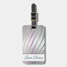 Etiqueta De Bagagem Linhas dinâmicas do inclinação moderno abstrato