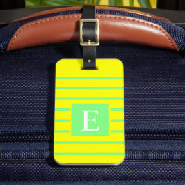 Etiqueta De Bagagem Linhas Vermelhos Neon Amarelo Claro Personalizadas