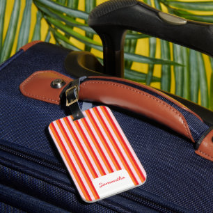 Etiqueta De Bagagem Linhas verticais faixas personalizadas