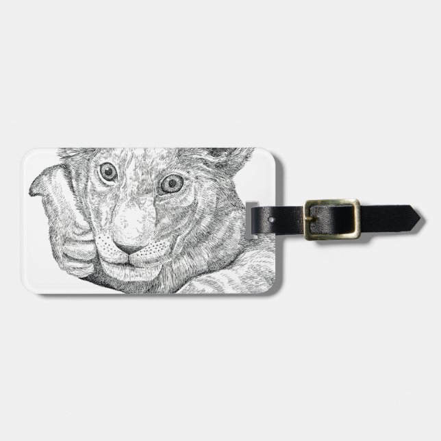 Etiqueta De Bagagem Lion Cub (Frente Horizontal)