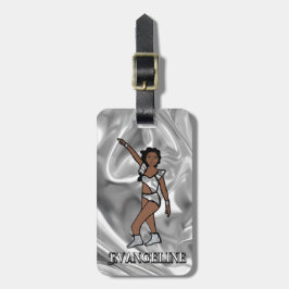 Etiqueta De Bagagem Liquid Silver Bailarina Branca #1
