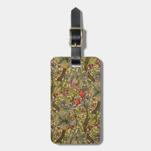 Etiqueta De Bagagem Lírio Dourado Antigo William Morris