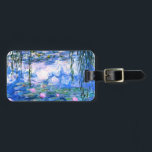 Etiqueta De Bagagem Lírios de Água Rosa Monet<br><div class="desc">Uma etiqueta de água cor-de-rosa monet contém lírios de água lindos,  cor-de-rosa,  flutuando num lago azul calmo com almofadas de lírios. Um presente de Monet excelente para fãs do impressionismo e da arte francesa. Inimpressionismo sereno na natureza com lindas flores e paisagem de lagoas cênicas.</div>
