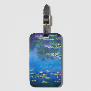 Etiqueta De Bagagem Lírios de Água Vintage por Claude Monet