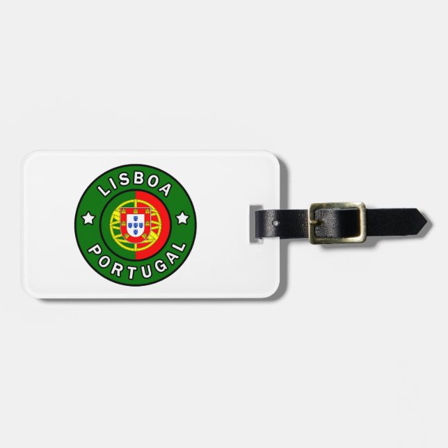 Etiqueta De Bagagem Lisboa Portugal (Frente Horizontal)