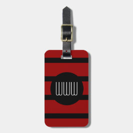 ETIQUETA DE BAGAGEM LISTRAS CHIQUES DA BAGAGEM TAG_16 RED/BLACK