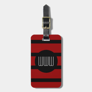 ETIQUETA DE BAGAGEM LISTRAS CHIQUES DA BAGAGEM TAG_16 RED/BLACK