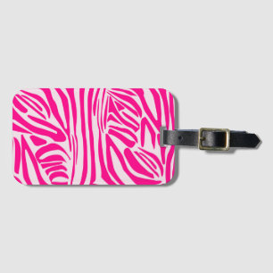 Etiqueta De Bagagem Listras de zebra rosa