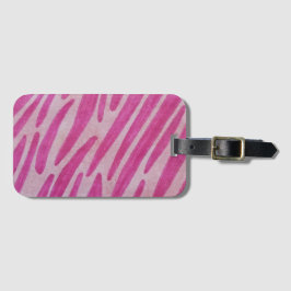 Etiqueta De Bagagem Listras de zebra rosa