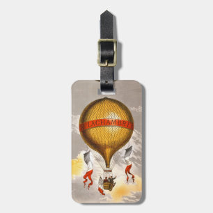 Etiqueta De Bagagem Litografia de Balão de Ar Quente Vintage 1880 Lach