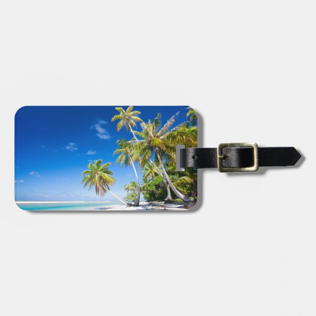 Etiqueta De Bagagem Litoral tropical (Frente Horizontal)