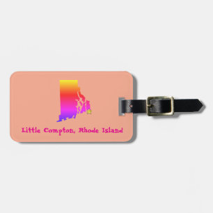 Etiqueta De Bagagem Little Compton, RI Zip Code - 02837 Orgulho Rainbo
