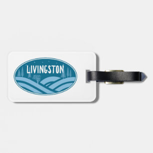 Etiqueta De Bagagem Livingston Montana ao Ar Livre