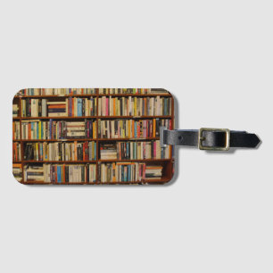 Etiqueta De Bagagem Livros na biblioteca