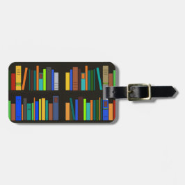 Etiqueta De Bagagem Livros Prateleiras de Design de Bagagem