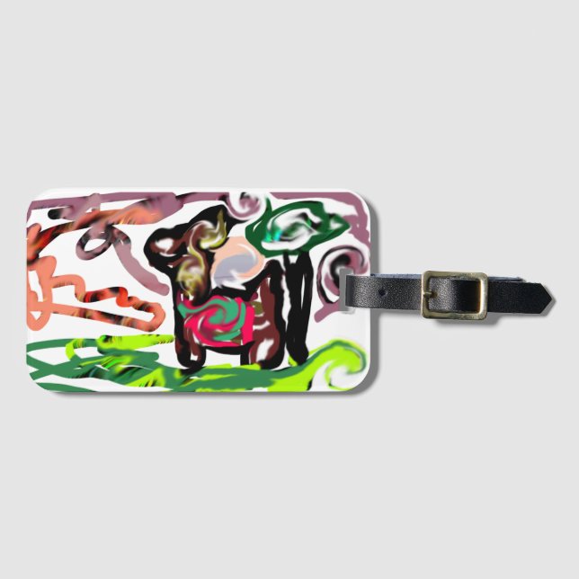 Etiqueta De Bagagem Llama Lazy (Frente Horizontal)