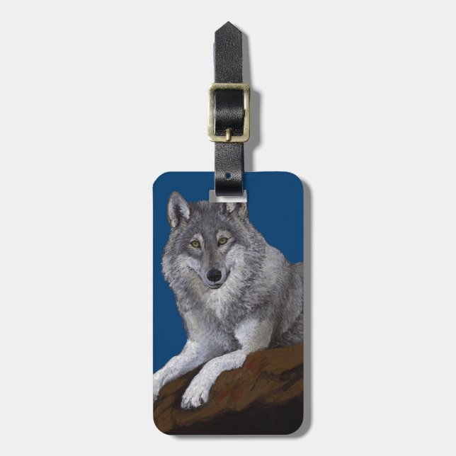 Etiqueta De Bagagem Lobo (Frente Vertical)