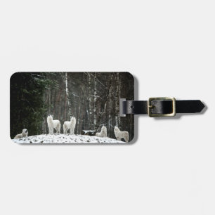 Etiqueta De Bagagem Lobo Polar Selvagem