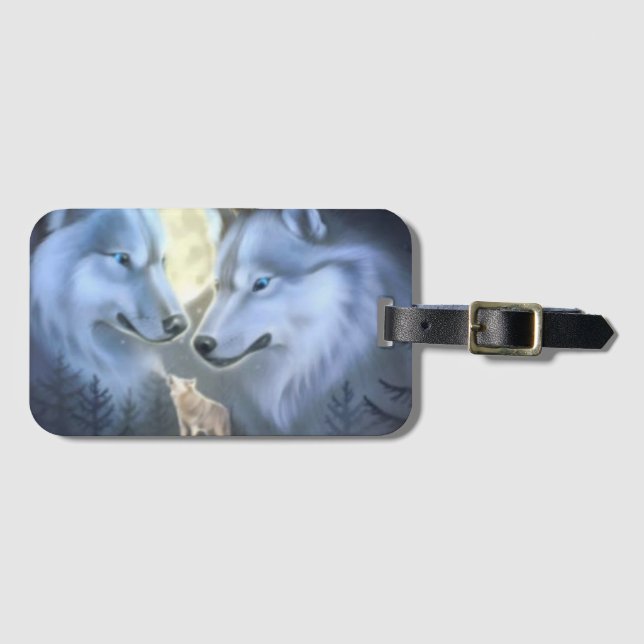 Etiqueta De Bagagem Lobos (Frente Horizontal)