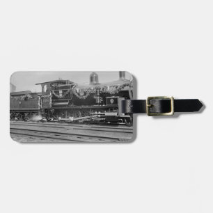 Etiqueta De Bagagem locomotiva a vapor antiga ferrovia trem