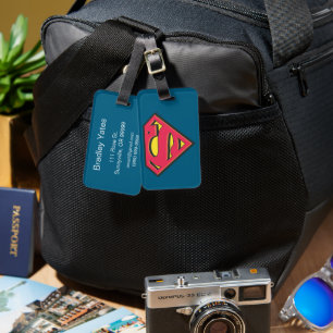 Etiqueta De Bagagem Logotipo clássico do S-Protetor do superman