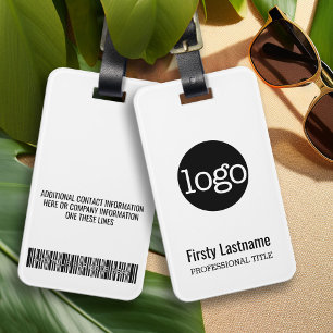 Etiqueta De Bagagem Logotipo da empresa com o código do Bar do primeir