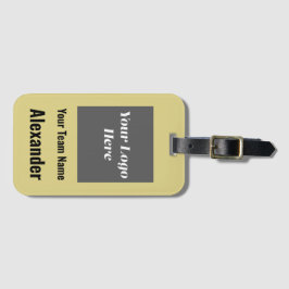 Etiqueta De Bagagem Logotipo da Equipe Esportiva Personalizada, Nome d