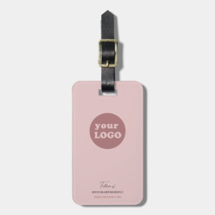 Etiqueta De Bagagem Logotipo de empresa personalizado, cor-de-rosa-cla