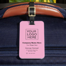 Etiqueta De Bagagem Logotipo e texto personalizados minimalistas simpl