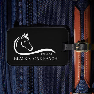 Etiqueta De Bagagem Logotipo equestre do rancho equestre