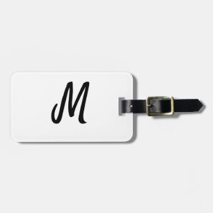 Etiqueta De Bagagem logotipo monograma minimalista simples personaliza