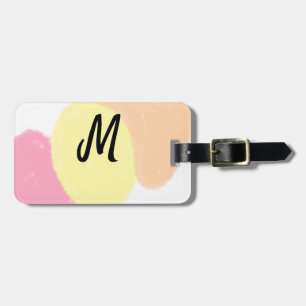 Etiqueta De Bagagem logotipo monograma mínimo simples personalizado de