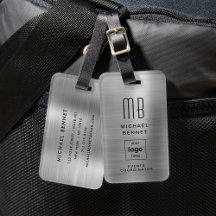 Logotipo personalizado Cinza prateada monograma es