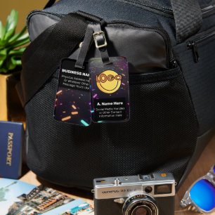 Etiqueta De Bagagem Logotipo Personalizado de Marca Neon Blacklight No