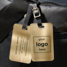 Logotipo Personalizado Monograma Dourado Metal Pol