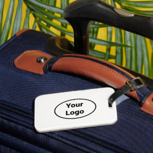 Etiqueta De Bagagem Logotipo personalizado simples e elegante aqui era