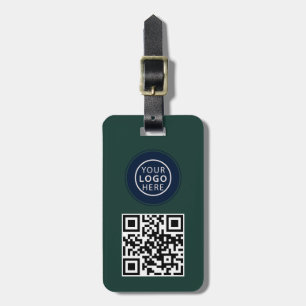 Etiqueta De Bagagem Logotipo Simples de Negócios e Código QR Promocion