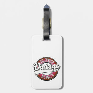 Etiqueta De Bagagem logotipo vintage de chefchaouen marrocos