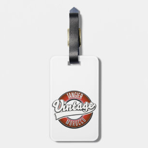 Etiqueta De Bagagem Logotipo vintage de Tânger Marrocos
