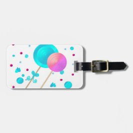 Etiqueta De Bagagem Lollipops e pontos doces