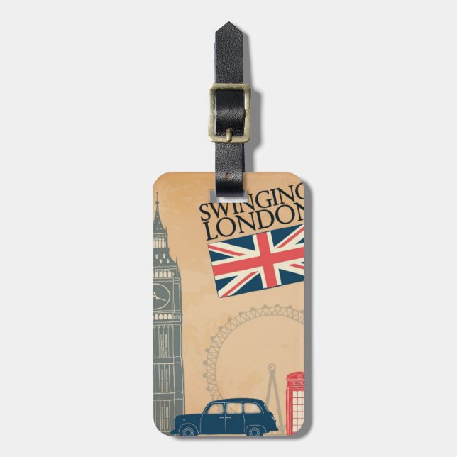 Etiqueta de Bagagem Londres (Frente Vertical)