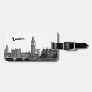 Etiqueta De Bagagem Londres Inglaterra - Skyline Etch
