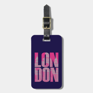 Etiqueta De Bagagem Londres Rosa